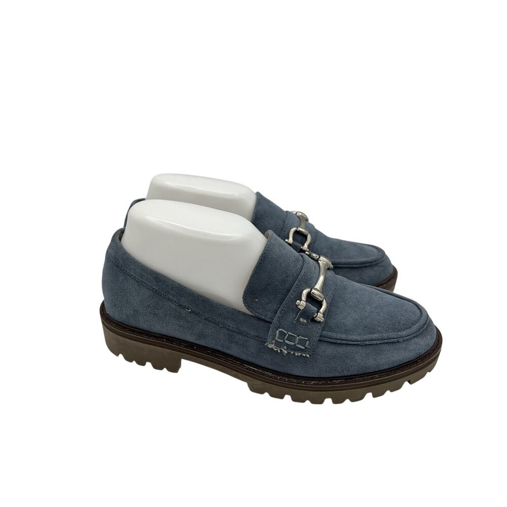 Journee Collection Loafer Shoes Blue Chunky 8 Blue NEW - Picture 3 of 6